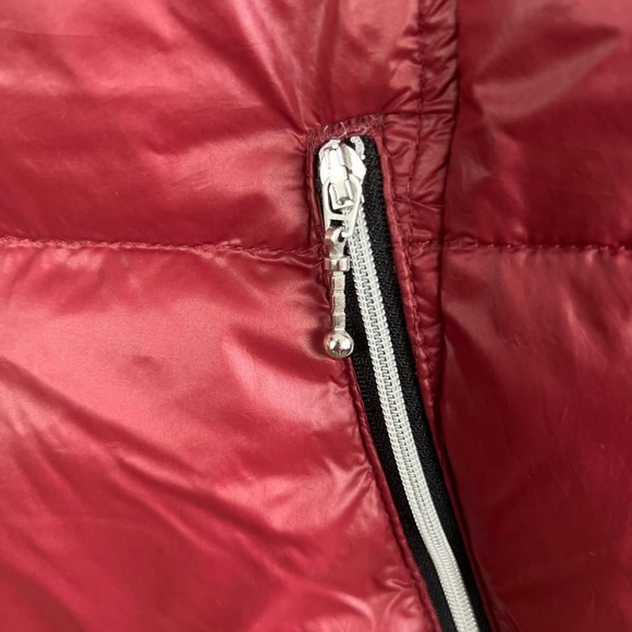 L'ATELIER Vest Womens Small Red Down Puffer Quilted Stand Collar Zip Pockets - Picture 7 of 12